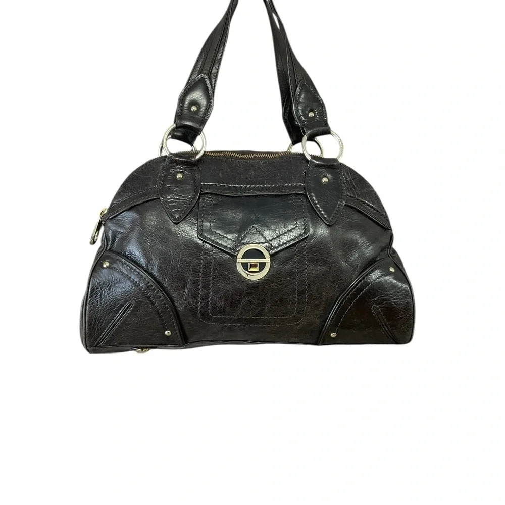 Marc Jacobs Large Vintage Bag Chocolate Brown Leather 3 Compartment Satchel